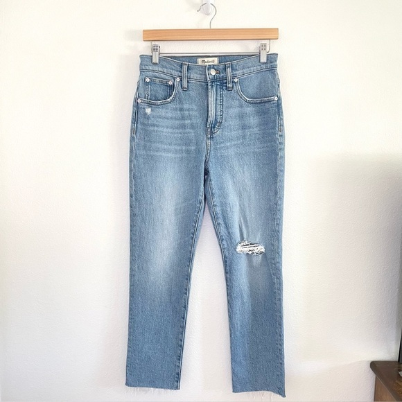 NWT Madewell Petite Perfect Vintage Jean High Waist Distressed Denim Coney 27P - Picture 6 of 16